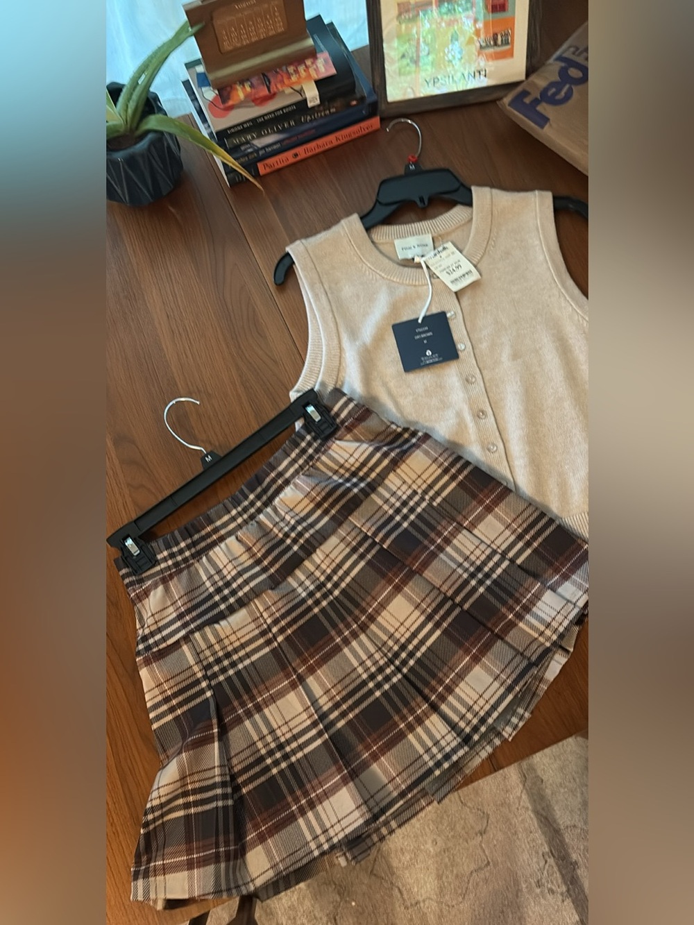 NWT Mini Skirt & Sweater Vest Set - Size M